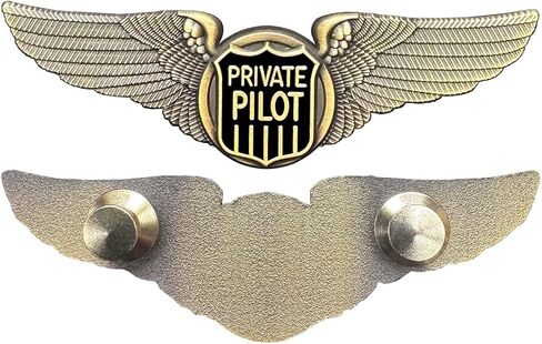 AMERICA'S FRONT LINE BL7-5 Private Pilot Wings pin Full Size Standard 3 inch Great for Executive Jet Crew in Saudi Arabia