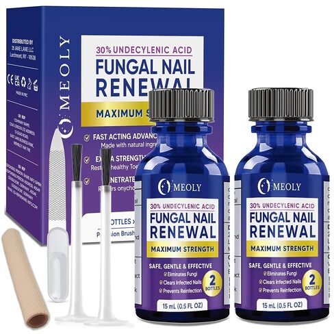 MEOLY Toenail Fungus Treatment Extra Strength: 30% Undecylenic Acid Toenail Fungus Treatment With natural oils -nail bandage, Toenail file & brush 30 ml in Saudi Arabia