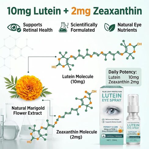 Lutein Eye Care Spray — Enriched with Lutein, Marigold, and Vitamin E, Gentle Care for Your Eyes. 10ml in Kuwait