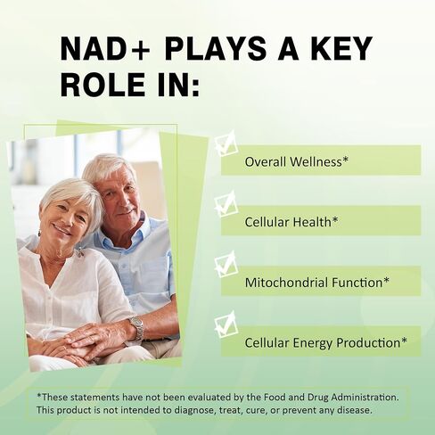 Aurevia NAD+ Advanced Supplement 500mg, Liposomal NAD+ Capsules, Daily Wellness Formula for Women & Men, 60 Capsules in Kuwait