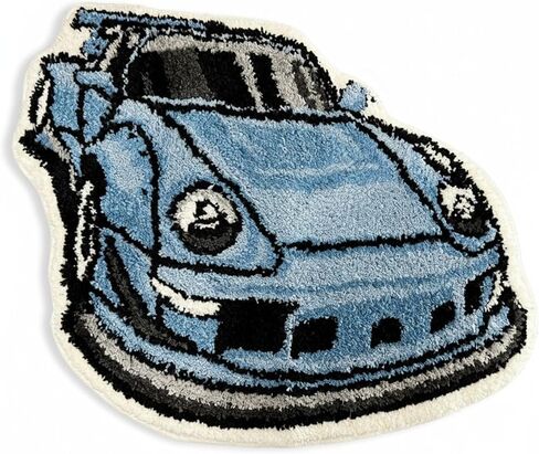 Car Rug - Handmade & Premium- 28in (70cm) - Hypebeast Decor - Hypebeast Room - Living Room, Bedroom, Children Bedroom, Door mat - Aesthetic Room Decor Rugs (Car02) in Saudi Arabia