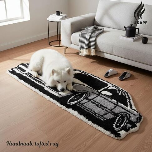 Car Rug - Handmade & Premium- 28in (70cm) - Hypebeast Decor - Hypebeast Room - Living Room, Bedroom, Children Bedroom, Door mat - Aesthetic Room Decor Rugs (Car02) in Saudi Arabia