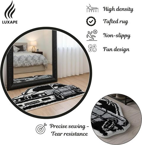 Car Rug - Handmade & Premium- 28in (70cm) - Hypebeast Decor - Hypebeast Room - Living Room, Bedroom, Children Bedroom, Door mat - Aesthetic Room Decor Rugs (Car02) in Saudi Arabia