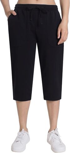 Weintee Women's Petite Cotton Capri Pants for 5 FT Short in Kuwait