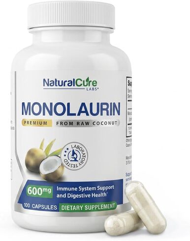 Natural Cure Labs Premium Monolaurin – 600mg, 100 Capsules in Saudi Arabia