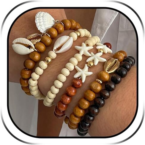 Shell Beach Bracelets for Women Gold Bracelet Stack Gold Bangles Rhinestone Boho Summer Beach Dainty Jewelry in Kuwait