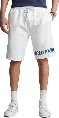 POLO RALPH LAUREN 9.5-Inch Logo Fleece Shorts White XL in Kuwait