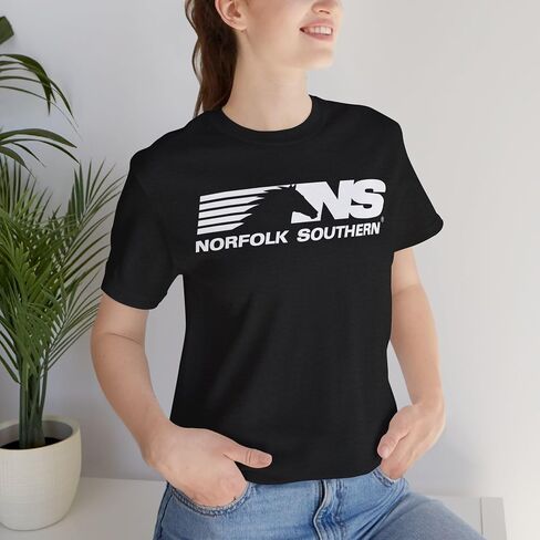 Norfolk Southern Logo T-Shirt | Solid Black Blend in Kuwait