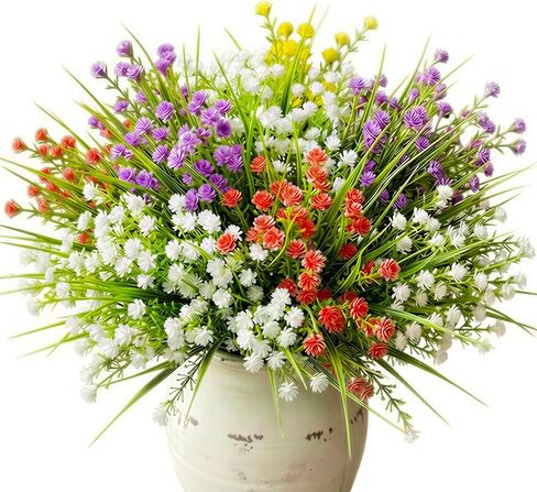 15PCS Baby Breath Artificial Flowers,Realistic Fake Breath Flowers for Vase Arrangements,Mixed Color Artificial Flowers for Wedding Bouquets,Spring Home Decor,Artificial Plants Indoor Decoration. in Saudi Arabia
