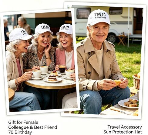 Funny 60th 70th Birthday Gifts for Men Women – Adjustable Cotton Baseball Cap Gift for Dad Mom Grandpa Grandma in Kuwait