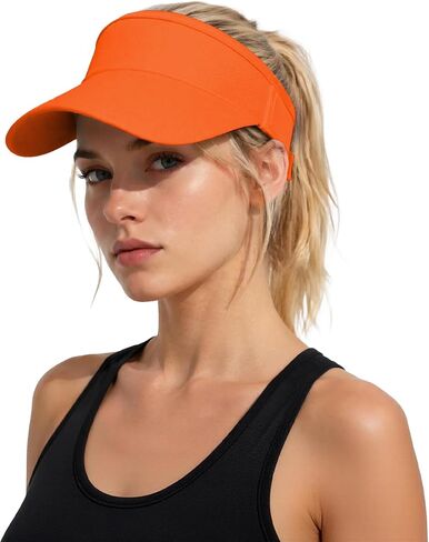 Merino Wool Lined Sun Visor for Women - Athletic Empty Top Hat with 16.5μm Ultra-Soft Sweatband in Saudi Arabia