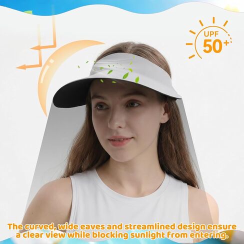 3 Pcs Women's Ultra-Lightweight Foldable Sun Visor Hat Wide Brim Summer UV Protection Sports Cap for Running Tennis Golf Beach in Saudi Arabia
