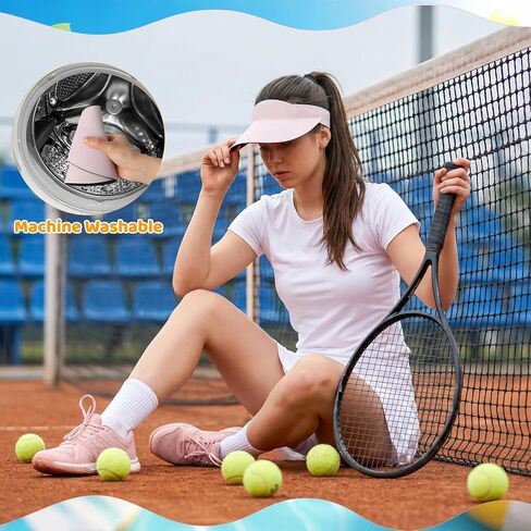3 Pcs Women's Ultra-Lightweight Foldable Sun Visor Hat Wide Brim Summer UV Protection Sports Cap for Running Tennis Golf Beach in Saudi Arabia