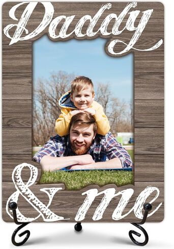Daddy and Me Picture Frame, Father's Day Frame Gifts for Daddy, Best Dad Gifts for Father from Daughter Son, Desk Tabletop Decor for 4 x 6 Photo in Saudi Arabia