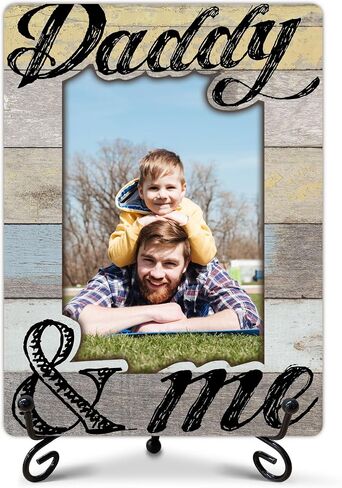Daddy and Me Picture Frame, Father's Day Frame Gifts for Daddy, Best Dad Gifts for Father from Daughter Son, Desk Tabletop Decor for 4 x 6 Photo in Saudi Arabia