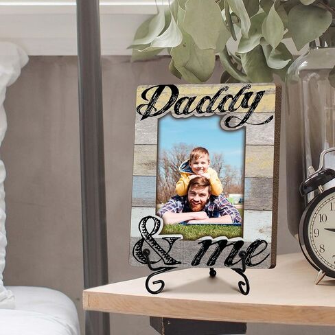 Daddy and Me Picture Frame, Father's Day Frame Gifts for Daddy, Best Dad Gifts for Father from Daughter Son, Desk Tabletop Decor for 4 x 6 Photo in Saudi Arabia