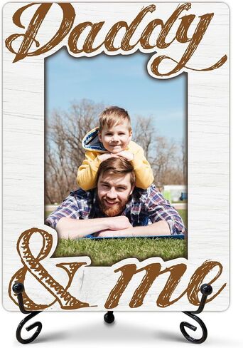 Daddy and Me Picture Frame, Father's Day Frame Gifts for Daddy, Best Dad Gifts for Father from Daughter Son, Desk Tabletop Decor for 4 x 6 Photo in Saudi Arabia