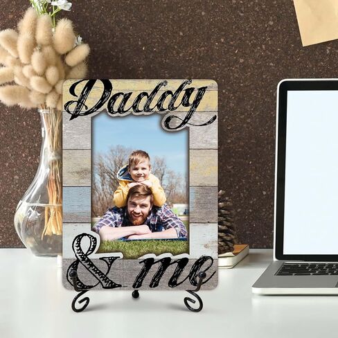 Daddy and Me Picture Frame, Father's Day Frame Gifts for Daddy, Best Dad Gifts for Father from Daughter Son, Desk Tabletop Decor for 4 x 6 Photo in Saudi Arabia