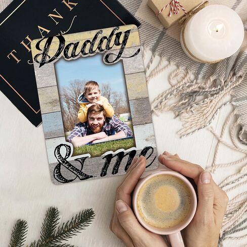Daddy and Me Picture Frame, Father's Day Frame Gifts for Daddy, Best Dad Gifts for Father from Daughter Son, Desk Tabletop Decor for 4 x 6 Photo in Saudi Arabia