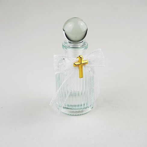 20 Set Baptism Favors for Holy Water Bottles with Cross Catholic Christian Water Container Lace Bow for Holy Communion Gifts Church Wedding Baptism Favors in Kuwait