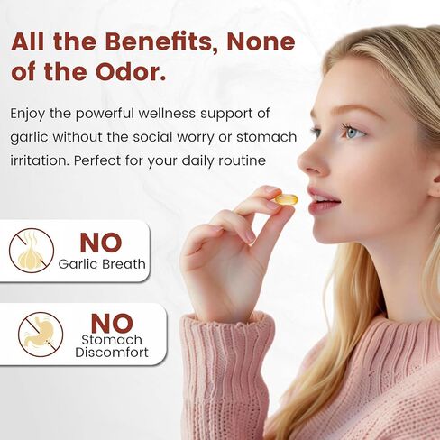Aged Garlic Extract Capsules – Odorless Garlic Supplement with Antioxidants for Immune Support, Non-GMO, Gluten-Free, Vegan Friendly, 300 Capsules in Saudi Arabia