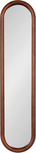 Kate and Laurel Talma Modern Slim Panel Wall Mirror, 9 x 36, Walnut Brown, Transitional Narrow Mirror for Use as Versatile Entryway or Bedroom Wall Decor in Kuwait