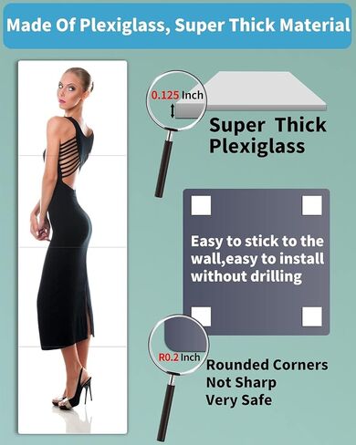Unbreakable Mirror Tiles Self Adhesive,8 PCS 12"x12" Toddler Mirror For Classroom Decor, Peel And Stick On Small Mirrors For Wall Decor, Shatterproof Plastic Mirrors Stickers for Kids Decorative in Saudi Arabia