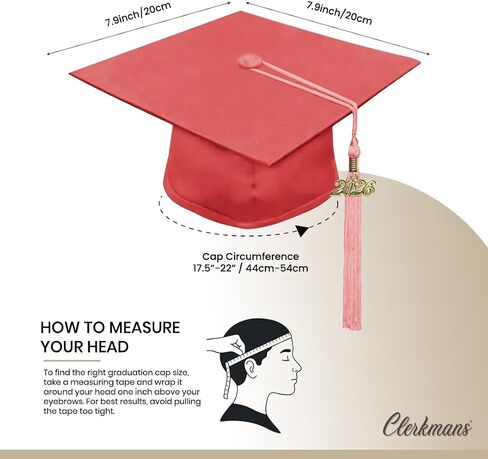 CLERKMANS Child Preschool & Kindergarten Graduation Gown, Cap & Tassel Package, Cap & Gown for Children in Kuwait