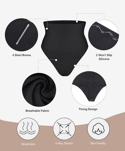 Lover-Beauty Tummy Control Shapewear Thong Underwear for Women High Waist Body Shaper Invisible Womens Underwear in Saudi Arabia