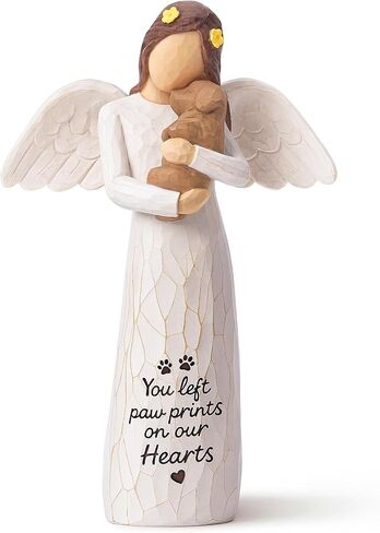 Dog Memorial Gifts Angel Holding Dog Figurine | Loss of Dog Sympathy Gift, Dog Remembrance Gift,Hand-Painted Resin Figurine in Kuwait