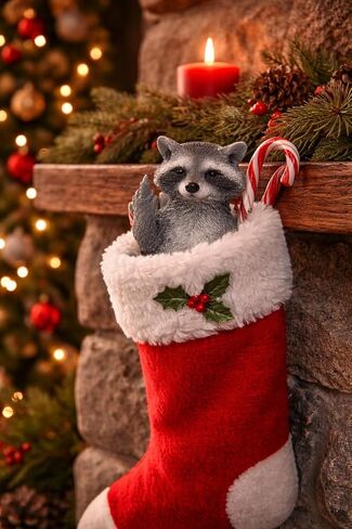 Hilarious Raccoon Middle Finger Figurine Resin Woodland Desk Decor in Kuwait
