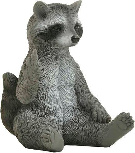 Hilarious Raccoon Middle Finger Figurine Resin Woodland Desk Decor in Kuwait