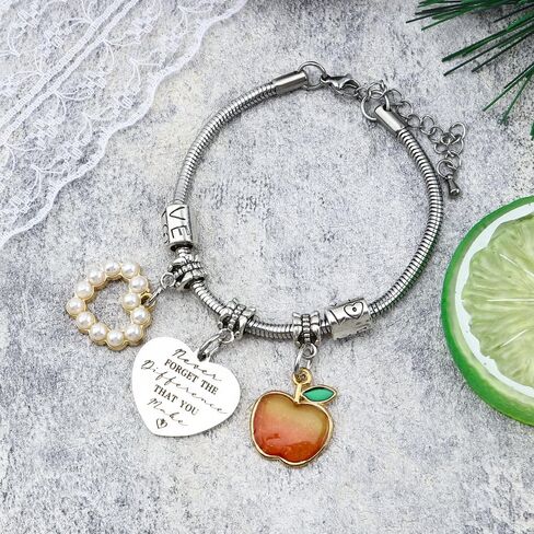 Teacher Gifts for Women - Teacher Appreciation Christmas Gifts,End of Year Teachers Graduation Thank You Retirement Birthday Personalized Cool Summer Valentines Day Ideas Teachers Bracelets in Kuwait
