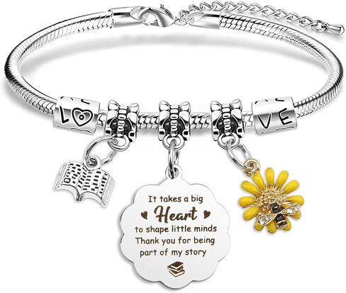 Teacher Gifts for Women - Teacher Christmas Appreciation Gifts,End of Year Teachers Graduation Thank You Retirement Birthday Personalized Cool Summer Valentines Day Ideas Teachers Bracelets in Kuwait
