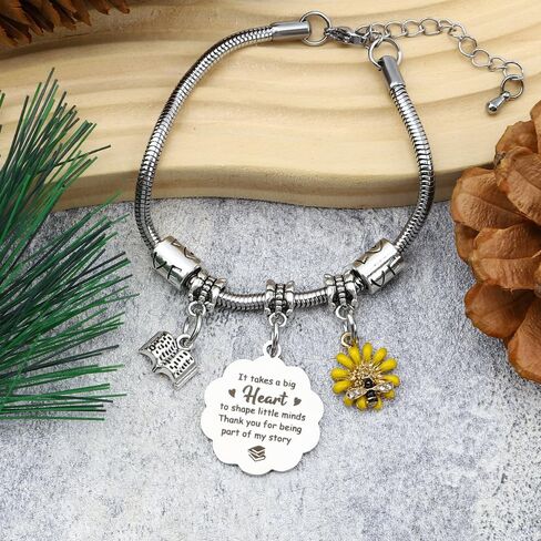 Teacher Gifts for Women - Teacher Christmas Appreciation Gifts,End of Year Teachers Graduation Thank You Retirement Birthday Personalized Cool Summer Valentines Day Ideas Teachers Bracelets in Kuwait