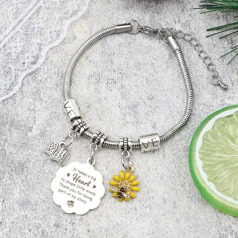 Teacher Gifts for Women - Teacher Christmas Appreciation Gifts,End of Year Teachers Graduation Thank You Retirement Birthday Personalized Cool Summer Valentines Day Ideas Teachers Bracelets in Kuwait