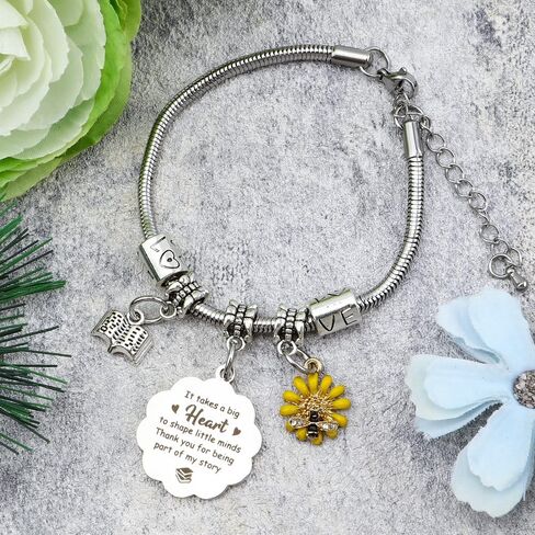 Teacher Gifts for Women - Teacher Christmas Appreciation Gifts,End of Year Teachers Graduation Thank You Retirement Birthday Personalized Cool Summer Valentines Day Ideas Teachers Bracelets in Kuwait