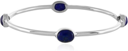925 Sterling Silver Handmade Bangle with Natural Gemstones – 7.5 mm Wide Bezel Set Red Stones – 11.35g Artisan Jewelry in Saudi Arabia