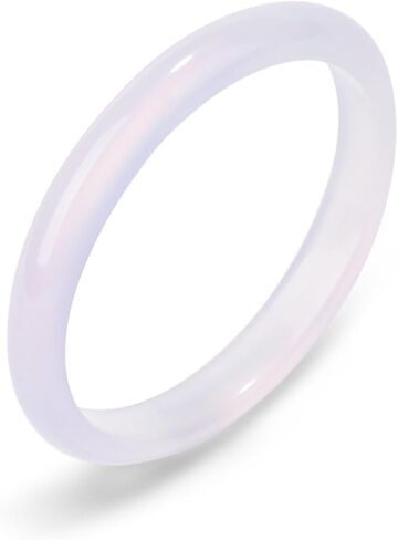 Gemstone Bangle,Natural High Icy Lavender Agate Translucent Bangle with Even Color,Beautiful Gift for Grandma on New Year in Saudi Arabia