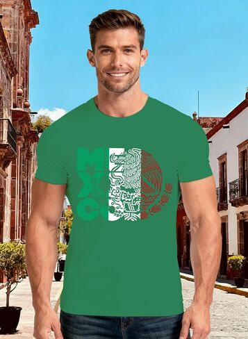 Mens Mexico Shirt Mexican Flag Shirt Mexico Eagle Tee Tops in Kuwait
