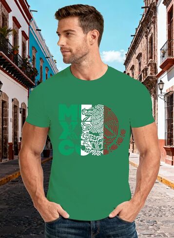 Mens Mexico Shirt Mexican Flag Shirt Mexico Eagle Tee Tops in Kuwait