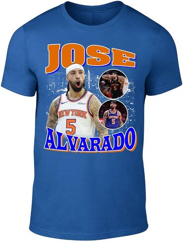 New York Jose Alvarado Bootleg Style Throwback Style T-Shirt Men's Adult in Saudi Arabia