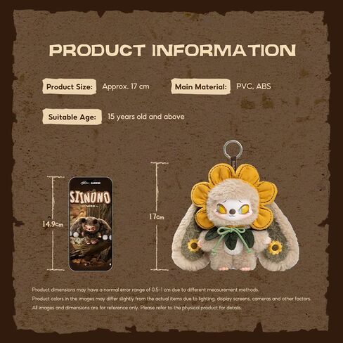 MINISO Siinono Whispers of TA Series - Vinyl Plush Figure Toys Blind Box Ornament - 6.7in Collection Cute Desk Decor Surprise Box, Random Design Action Home Decorations Birthday Gifts, Single Box in Kuwait