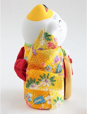 Maneki Neko Kimono Lucky Cat with Gold Coin – Japanese Home Decor 7415-Z-US in Saudi Arabia
