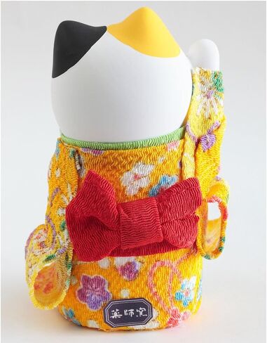 Maneki Neko Kimono Lucky Cat with Gold Coin – Japanese Home Decor 7415-Z-US in Saudi Arabia