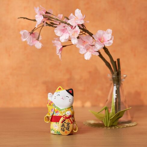 Maneki Neko Kimono Lucky Cat with Gold Coin – Japanese Home Decor 7415-Z-US in Saudi Arabia