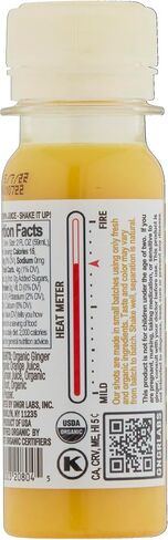 +GNGR Immunity Booster Organic Ginger and Turmeric Shot - Cold Pressed Ginger Shots with Turmeric, Cayenne Pepper, Orange, Lemon for All Natural Immune & Digestive Support 2 fl oz (12 Pack) in Saudi Arabia