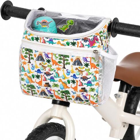 Anzome Kids Bike Bike مع حزام الكتف ، سلة دراجة مع 10 ملصقات ، حقيبة مقود أمامية مقاومة للماء ، إكسسوارات الأطفال ، هدية للفتيان ، تناسب معظم الدراجات ، الدراجات البخارية ، الدراجة الثلاثية in Kuwait