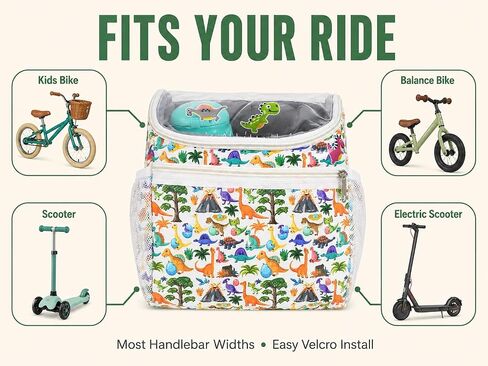Anzome Kids Bike Bike مع حزام الكتف ، سلة دراجة مع 10 ملصقات ، حقيبة مقود أمامية مقاومة للماء ، إكسسوارات الأطفال ، هدية للفتيان ، تناسب معظم الدراجات ، الدراجات البخارية ، الدراجة الثلاثية in Kuwait