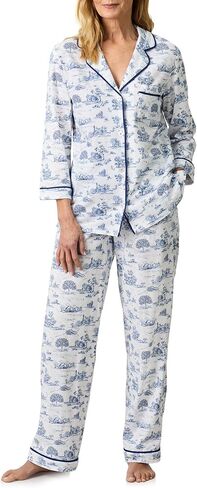 Carole Hochman Womens 3/4 Sleeve Pajama Top & Matching PJ Pants Set - 100% Cotton Jersey - Lightweight Sleepwear & Loungewear in Saudi Arabia